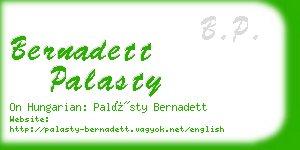 bernadett palasty business card